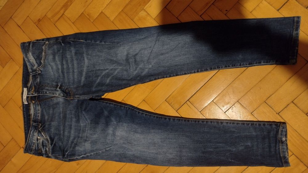 Nowe Spodnie męskie jeansowe Zara granatowe rozmiar 46 L