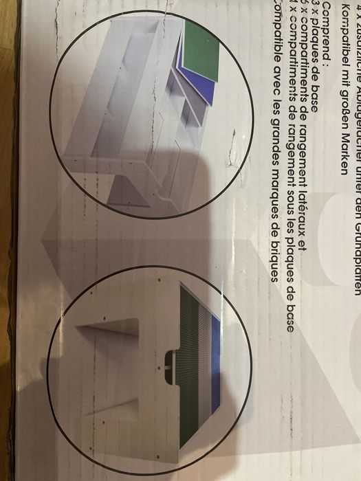 Duży drewniany stół z podstawą do przechowywania Build 'n' Store