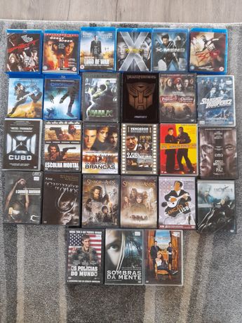 Vários filmes em blu-ray e DVD preço desde 3 a 6 €. cada unid.
