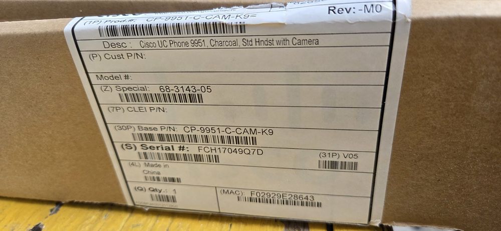 Cisco ip sip телефон з камерою  cp-9951-c-cam-k9