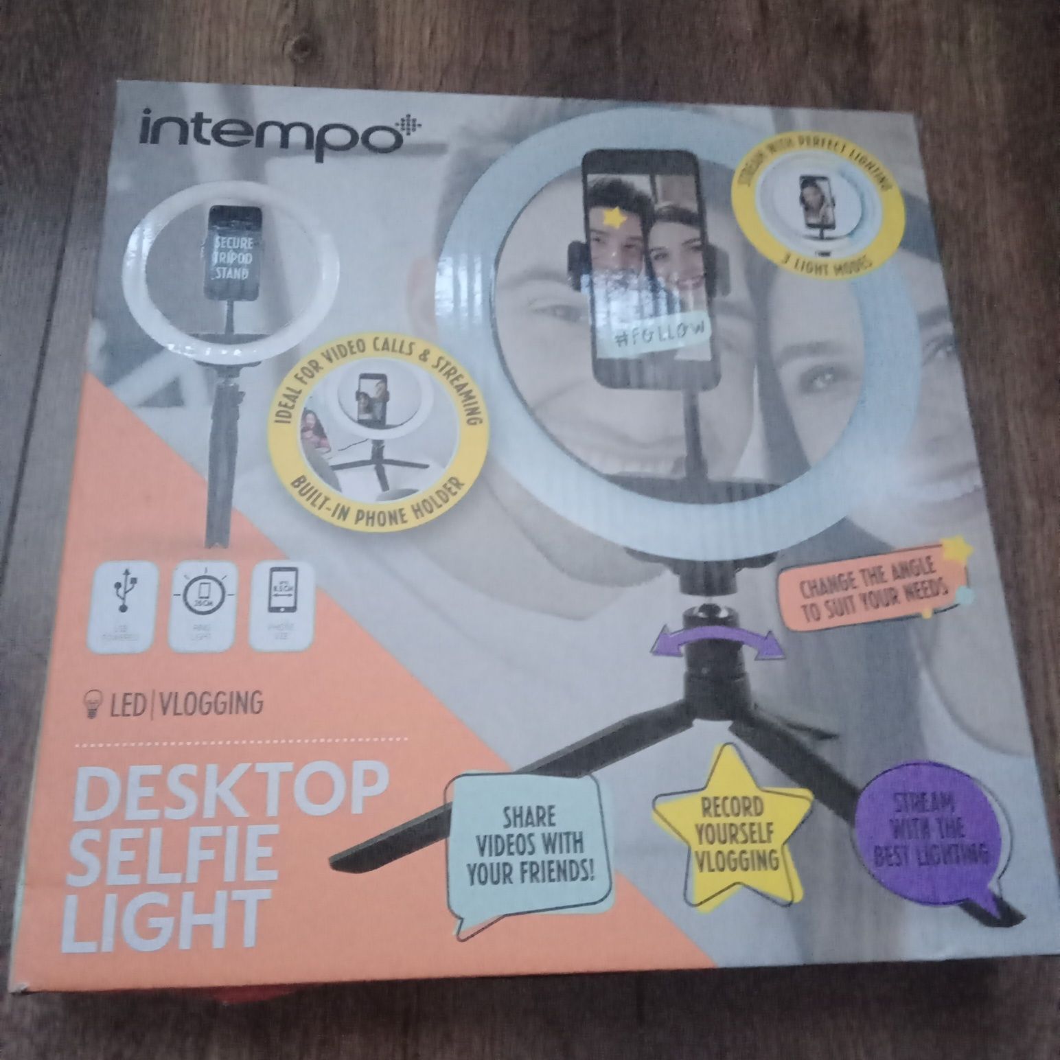 Nowa lampa selfie pierścieniowa uchwyt USB led