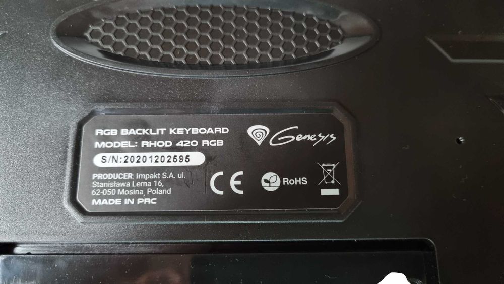 Klawiatura Genesis Rhod 420 RGB Pudełko