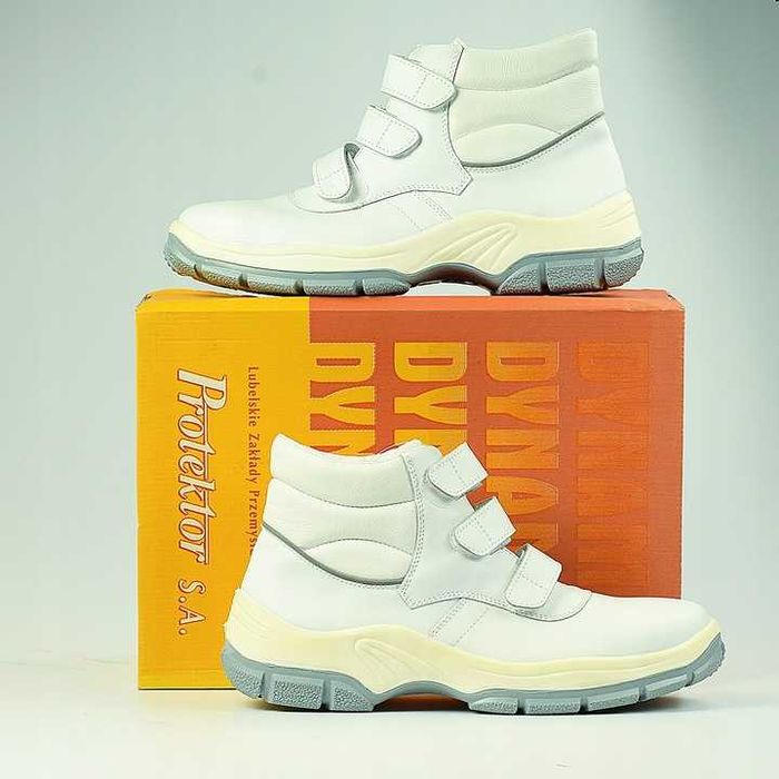 Buty ochronne robocze BHP trzewiki Protektor SANI S3 SRC H8 białe