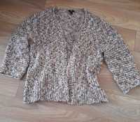 Ciepły sweter kardigan z wełną H&M 40/42