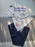 Jegginsy legginsy jeansowe + koszulka gratis