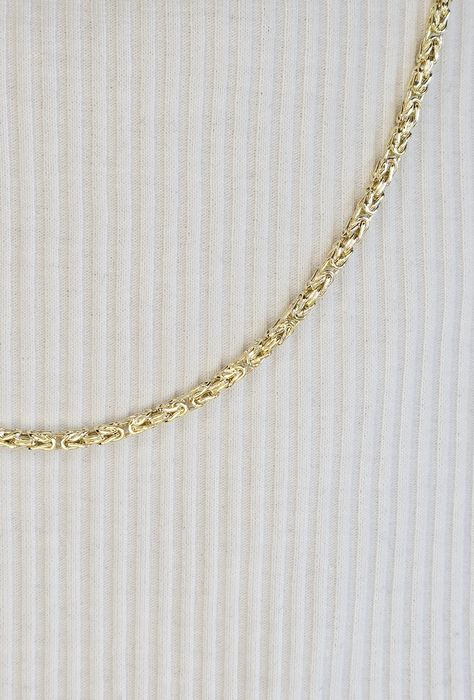 Złoty łańcuszek splot królewski dmuchany próba 585 14k waga 11 g