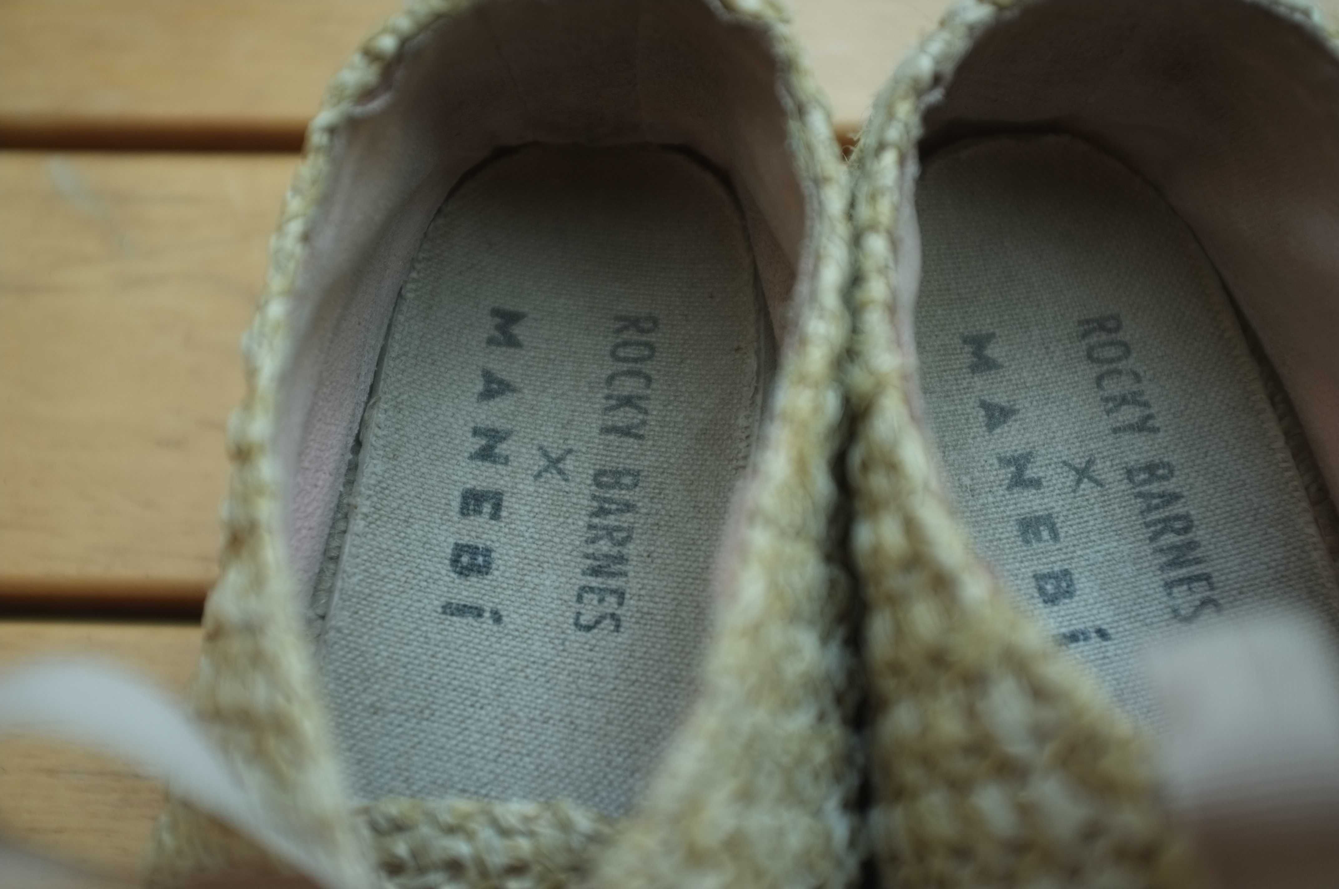 Espadryle Lace-Up Manebi na słoninie słomkowe 41 Raffia