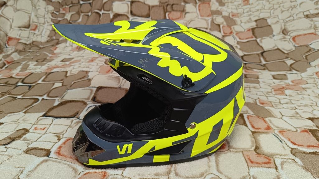 Шлем для мотокрос шолом захист защита голови Fox V1 2 фокс