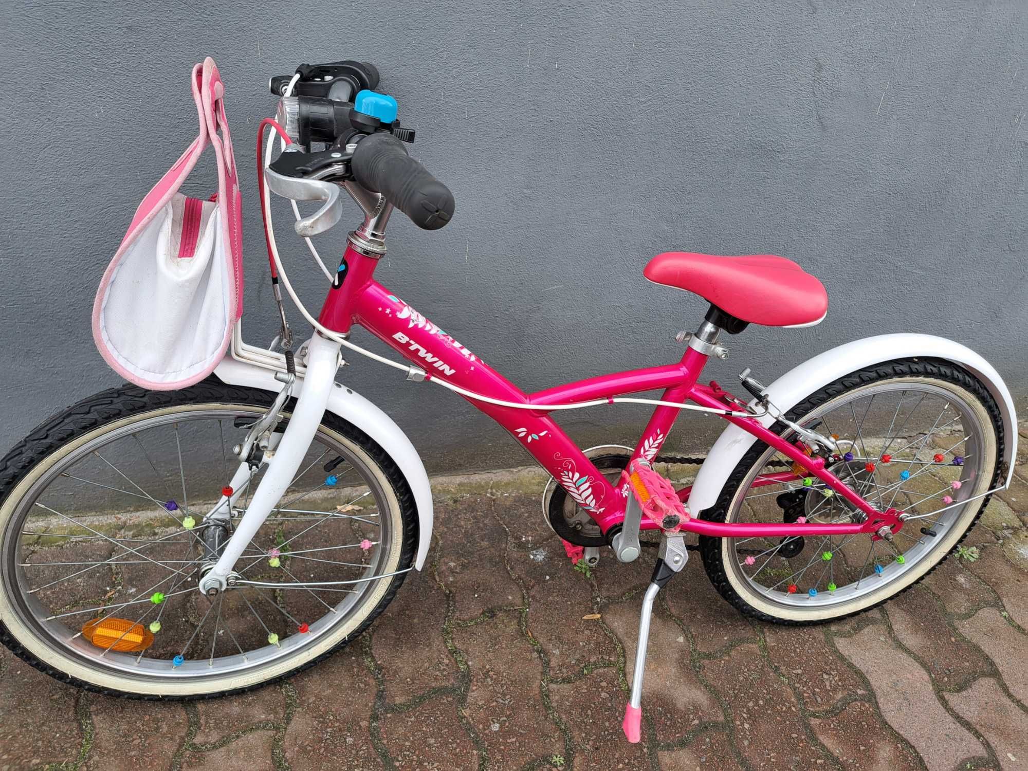 rower dziecięcy B'twin Misti Girl 5 koła 20" rama 11"