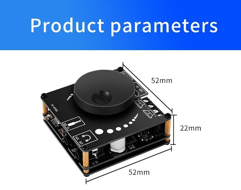 Wzmacniacz  stereo YS-AP50L 2x50W z Bluetooth i aplikacją