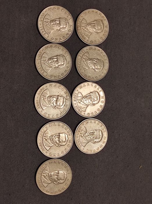 Zestaw starych monet z PRL-u