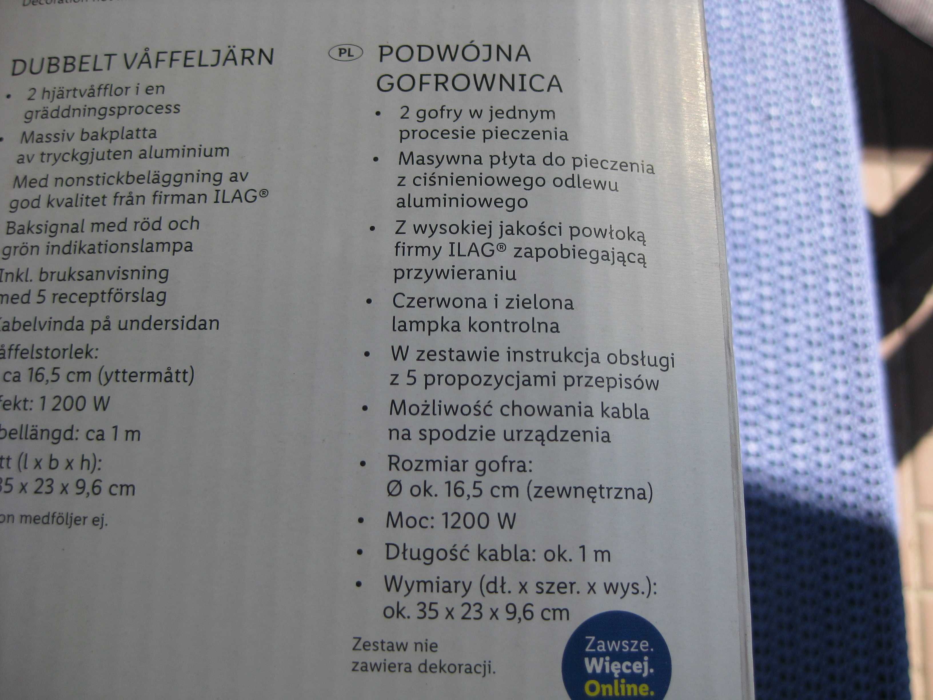 SILVERCREST® Gofrownica podwójna SDW 1200 C1, 1200 W