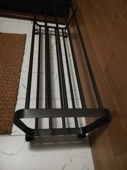 ławka półka na buty stalowa loftowa
