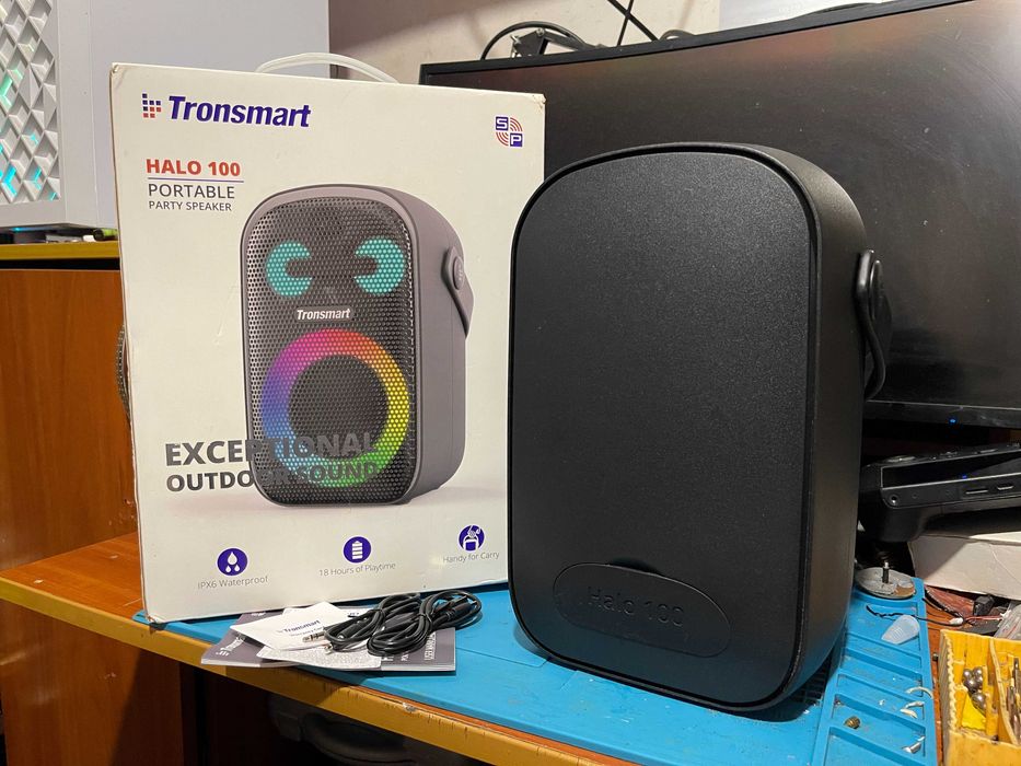 Колонка Tronsmart Halo 100 мощностью 60W с RGB эффектами
