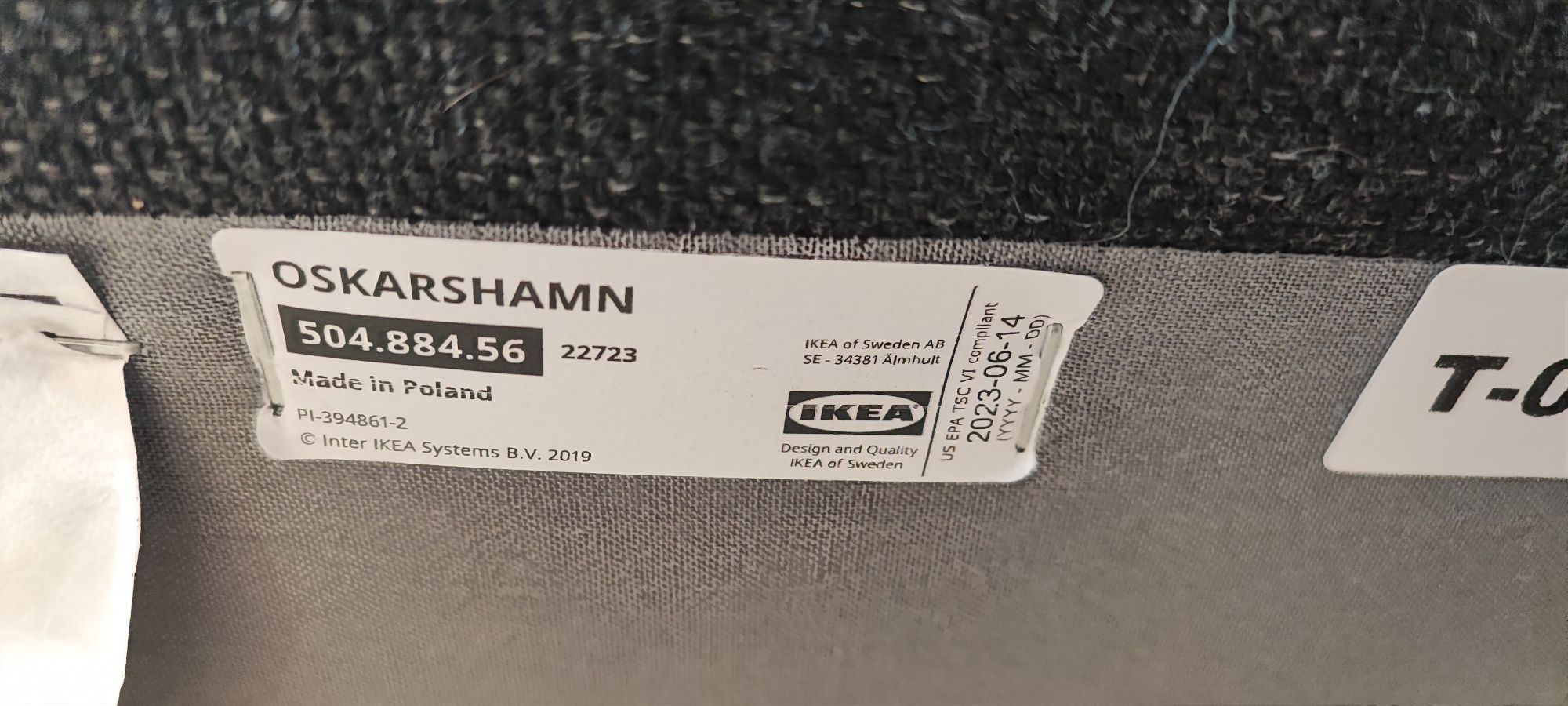 Ikea oskarshamn podnóżek puf