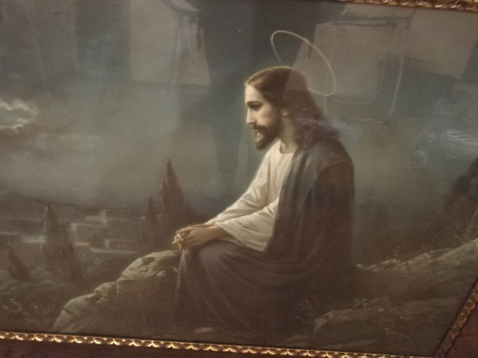 Obraz Jezus drewniana rama 80x122 cm