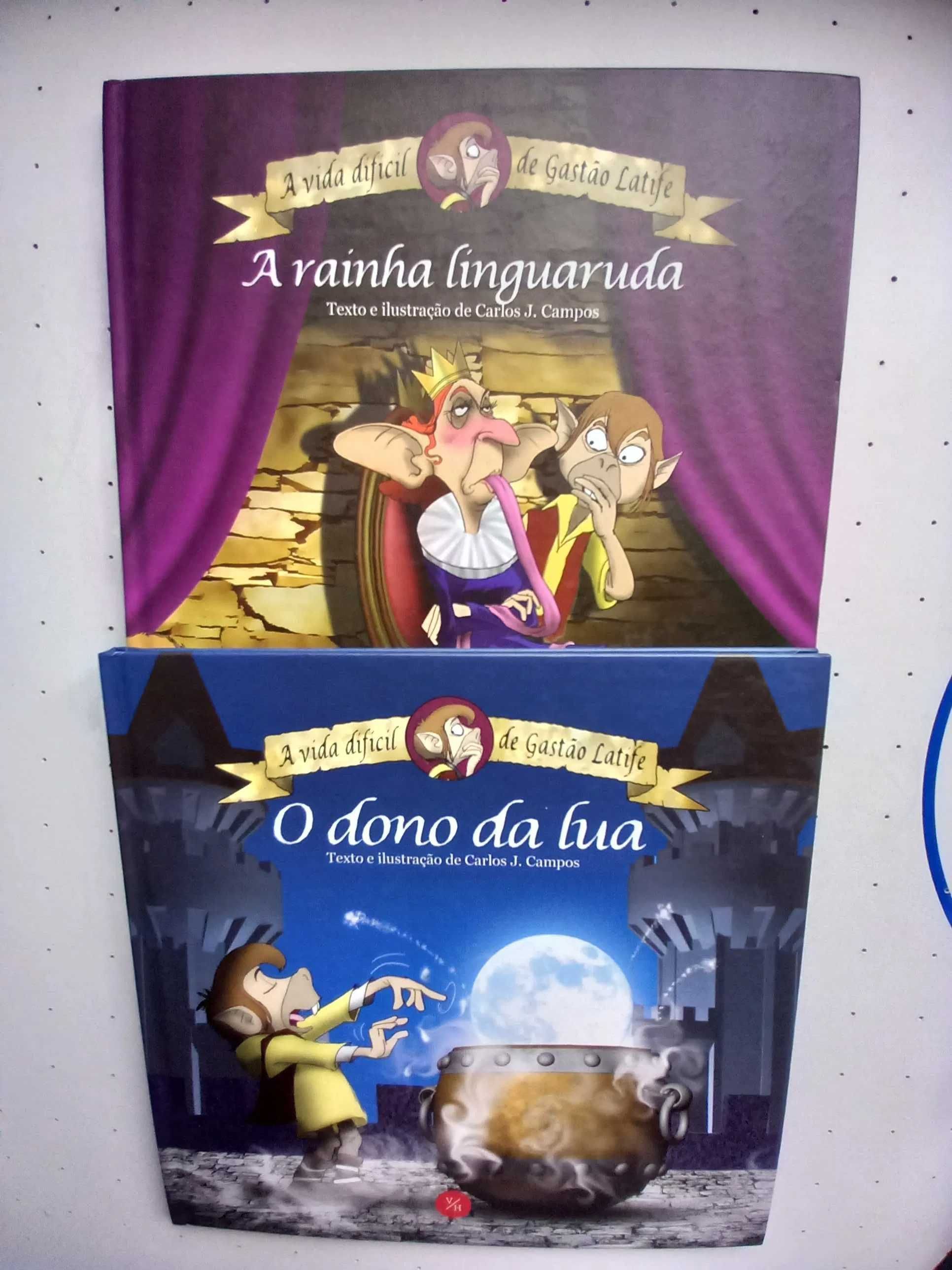 2 Livros " A vida difícil de Gastão Latife " - Carlos J. Campos