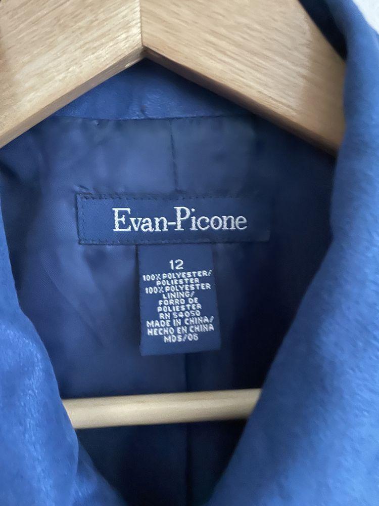 Evan Picone lekka chabrowa kurtka przejściowa L 40
