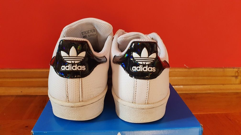 Buty adidas superstar hologram Białe Czarne