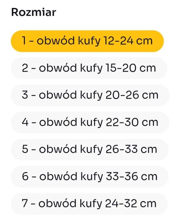 Kaganiec uniwersalny regulowany dla psa rozm 4,kufa 22-30cm