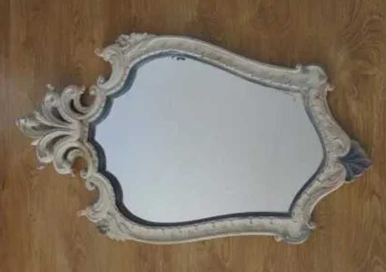 oryginalne lustro ścienne PRZEDWOJENNE RAMA DREWNO 95cm x 55 cm