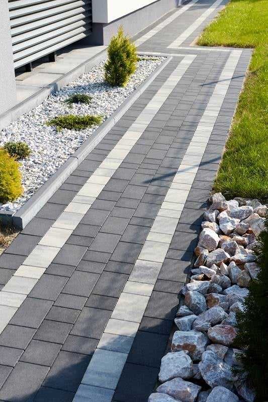 Kostka brukowa Bruk Prosty gothic barwy jesieni betonowa podjazd grys