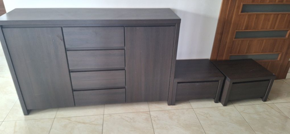 Komoda BRW Kaspian plus 2 szafki nocne