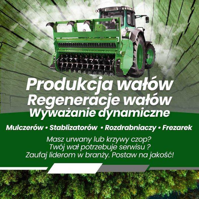 Regeneracja wałów mulczera, mulczerów, stablilizatorów, rozdrabniaczy