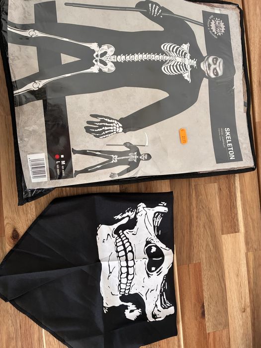 Fato Halloween ou Carnaval esqueleto H/M