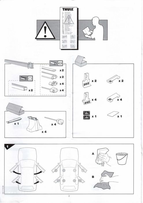 Thule Base Rapid System 750 + Barras Alu Aero 120 cm