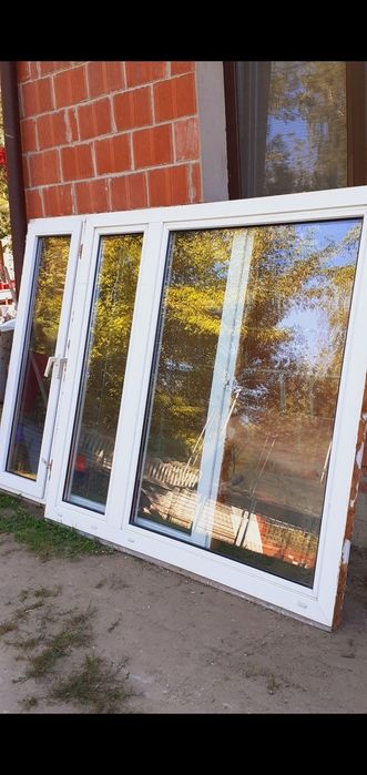 Okna plastikowe używane 2 bardzo duże cena za 2szt taniej