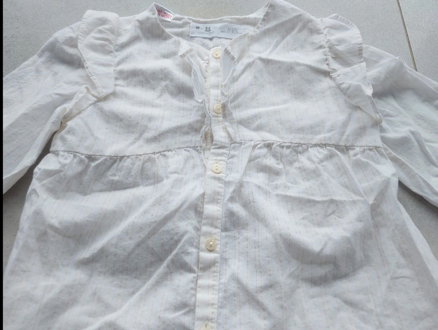 Elegancka bluzka koszula z falbankami  Zara Baby