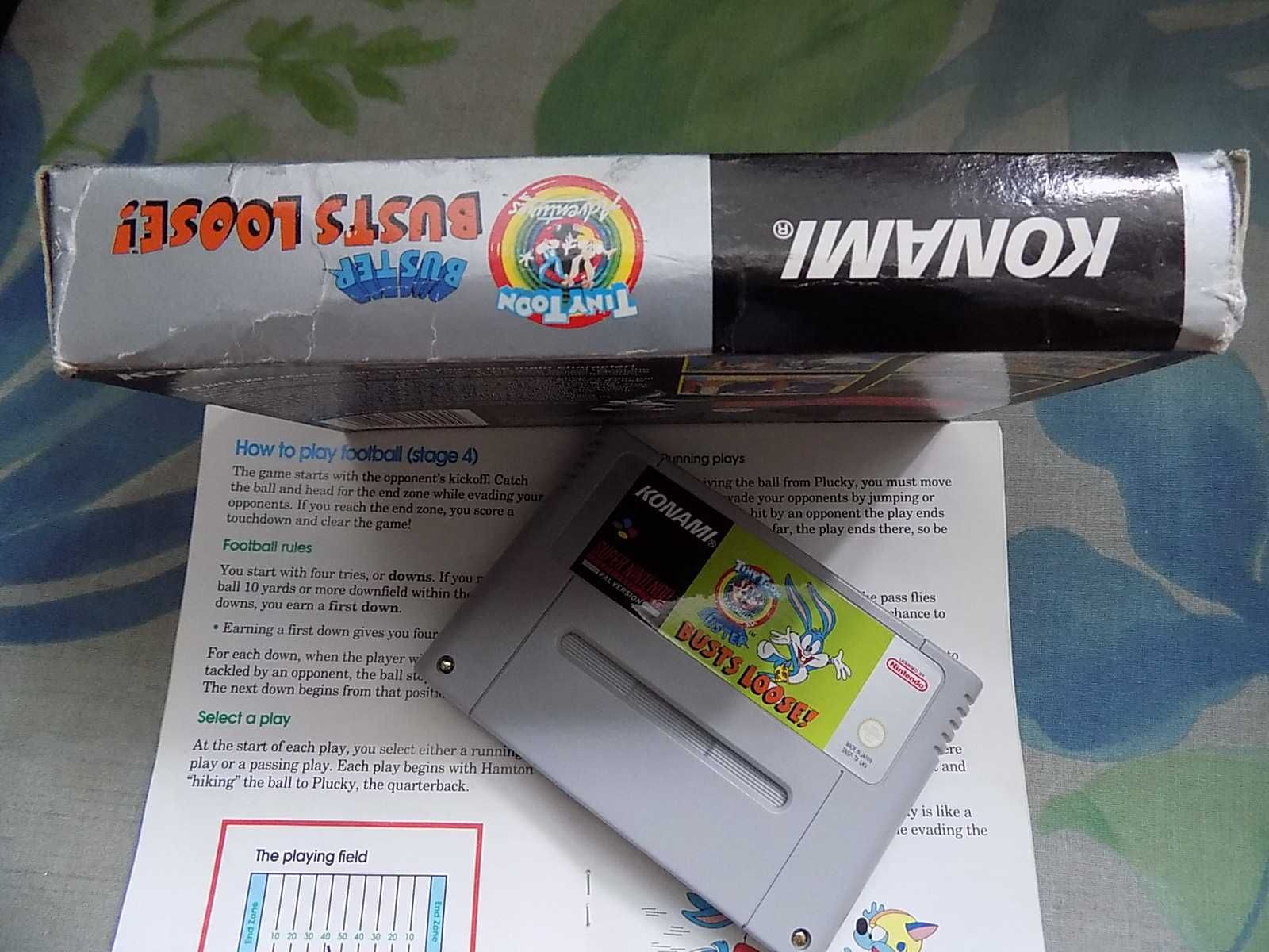 Tiny Toon Adventures: Buster Busts Loose! box, 3xA Super Nintendo SNES