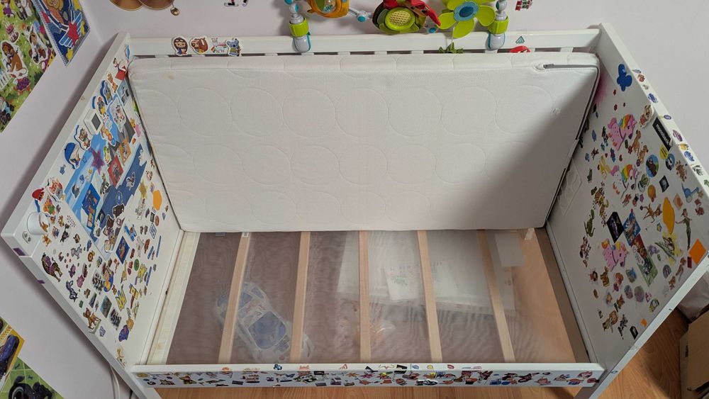 ІКЕА Дитяче ліжко SUNDVIK СУНДВІК з матрацом KRUMMELUR 120x60см