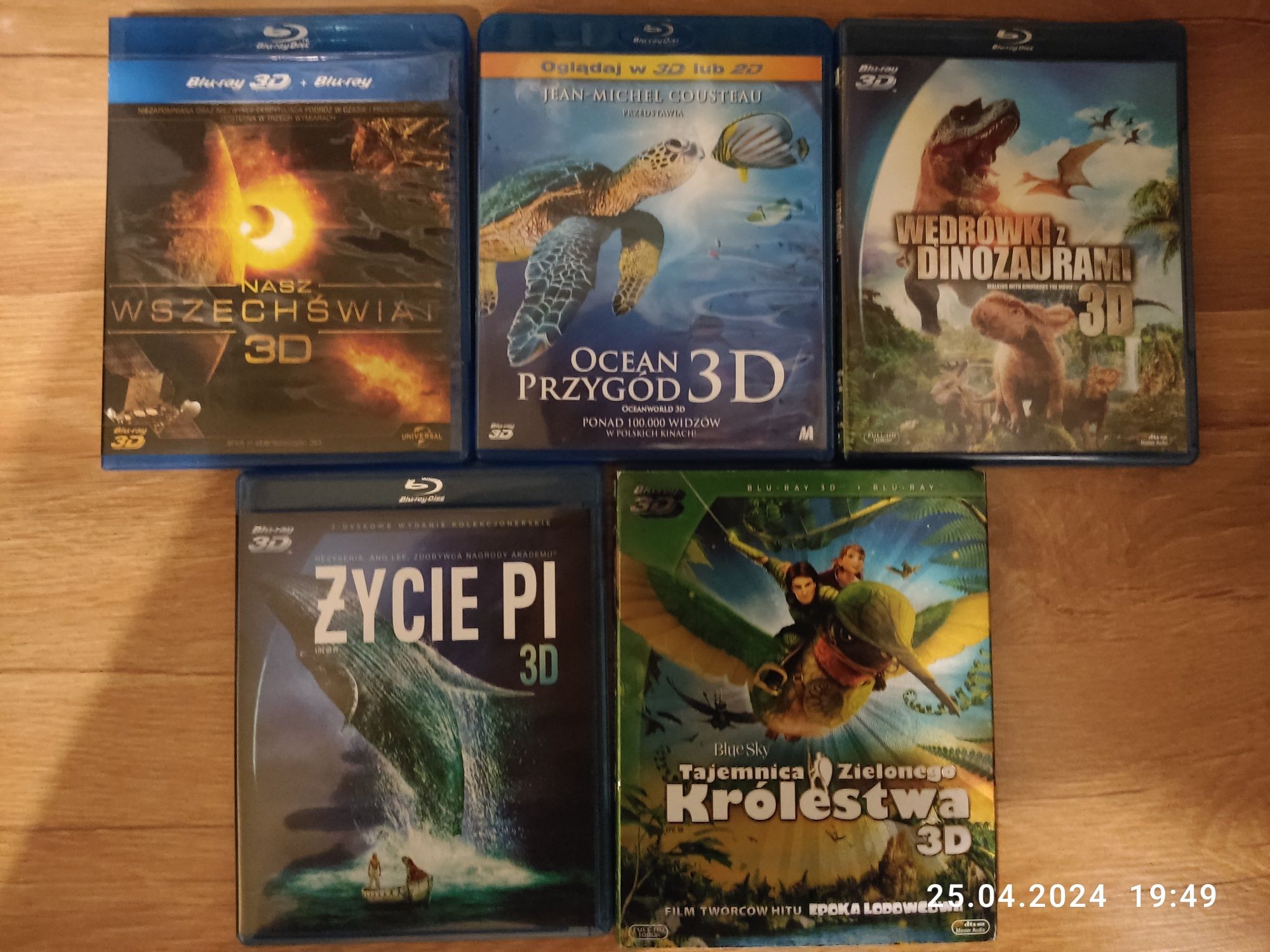 Zestaw filmów Blu ray 3D Życie Pi Nasz wszechświat Ocean przygód