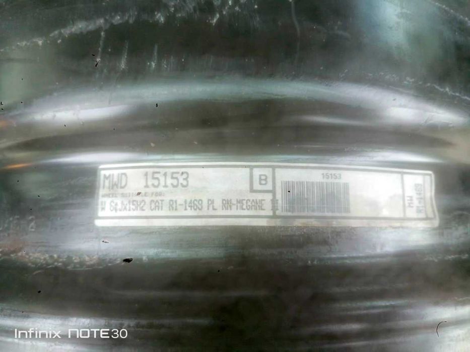 Felga stalowa r15 do Renault rozstaw śrub 4x100