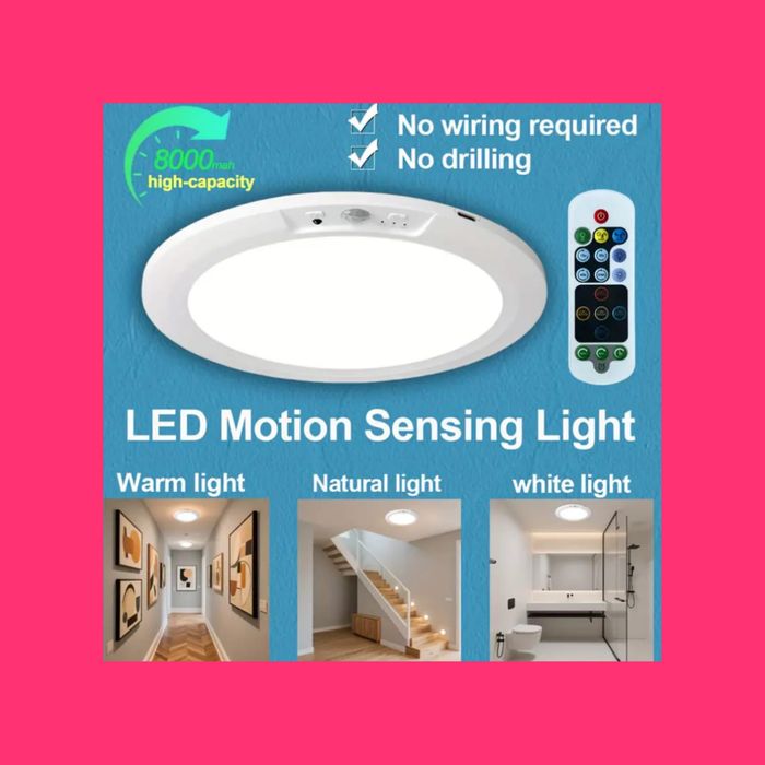 Светодиодный светильник 8000 mah пульт управления датчик движения