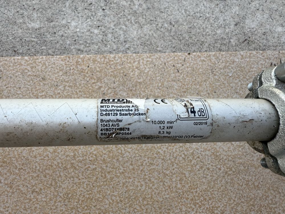 Roçadora MTD 1043 AVS 43cc