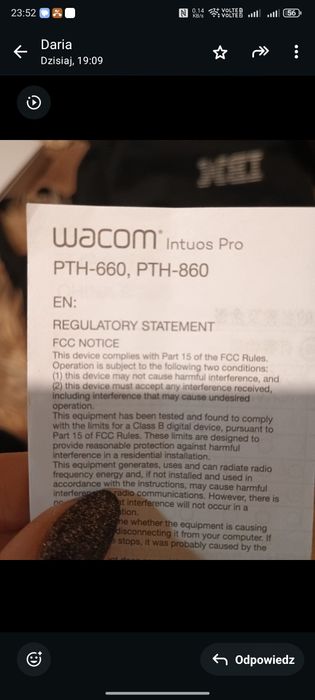 WOWACOM Intuos Pro PTH-660 Paper edition