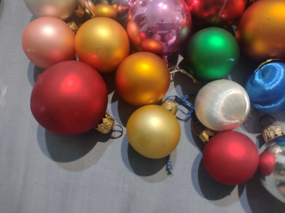 Bombki choinkowe małe, mix, 39 szt.