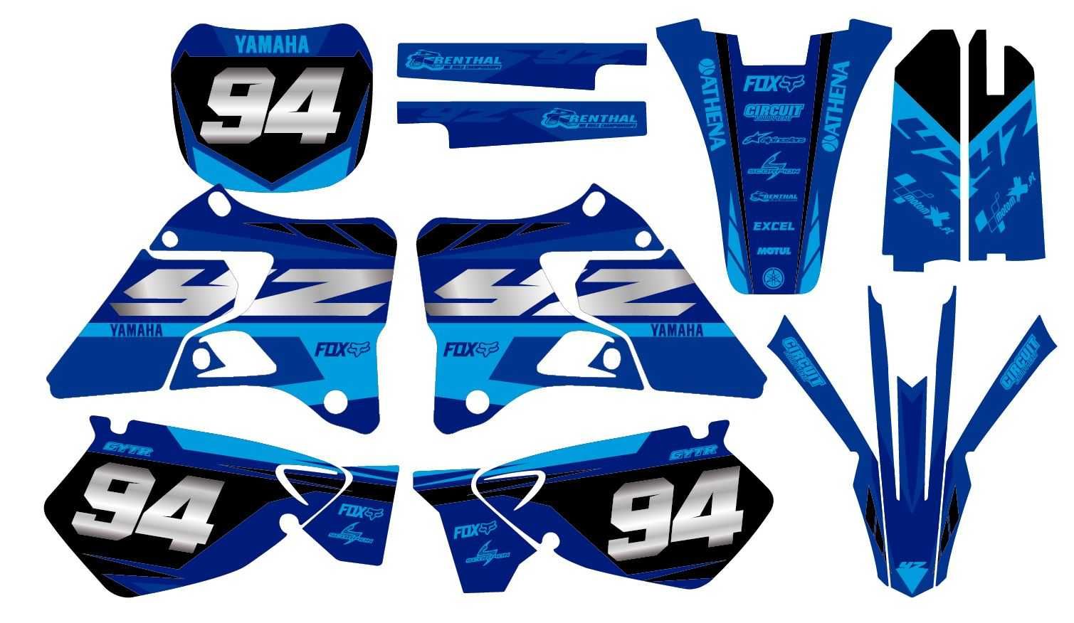 Kit autocolantes YAMAHA YZ 125 250