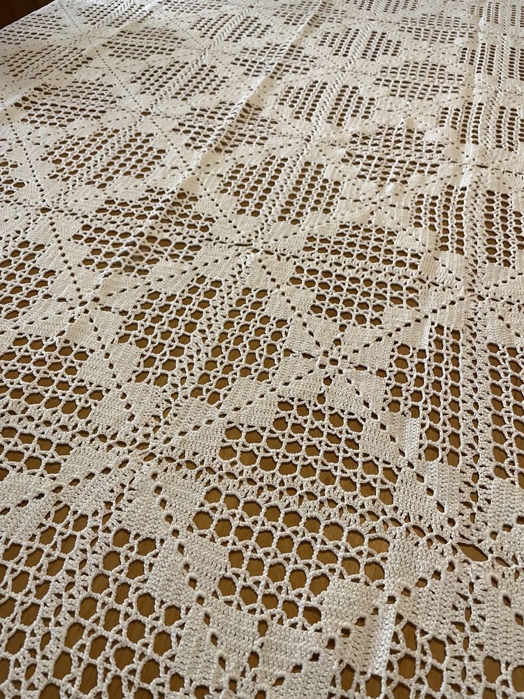 Toalha de renda / crochet manual