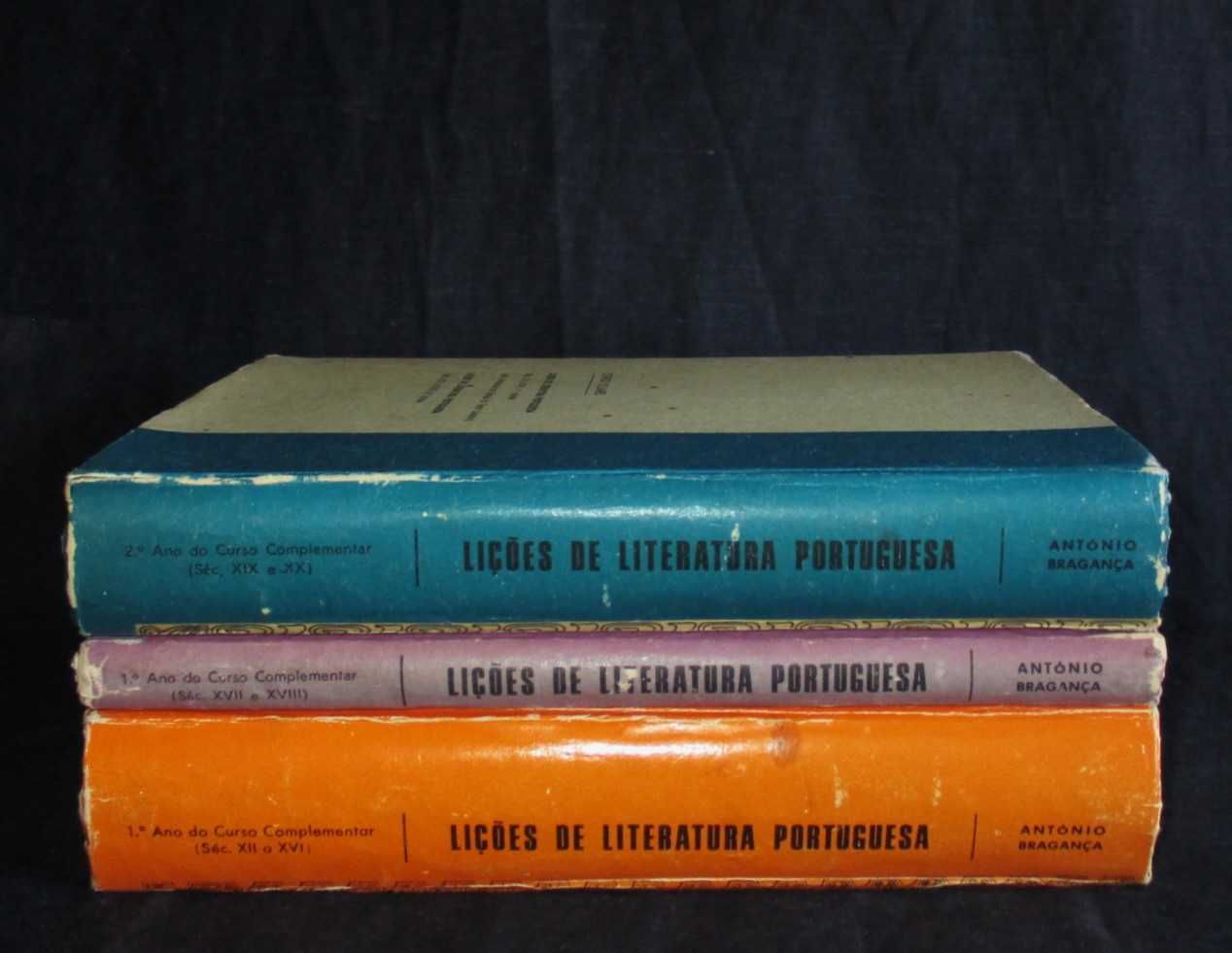 Livro Lições de Literatura Portuguesa António Bragança 3 Volumes