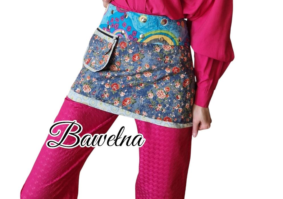 Hippie boho spódnica pas z regulacją