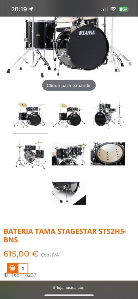 Bateria Tama Stagestar ST52H5-BNS
