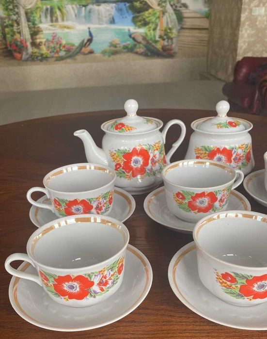 Сервиз чайный "Мальвы" 14 предметов Сумы