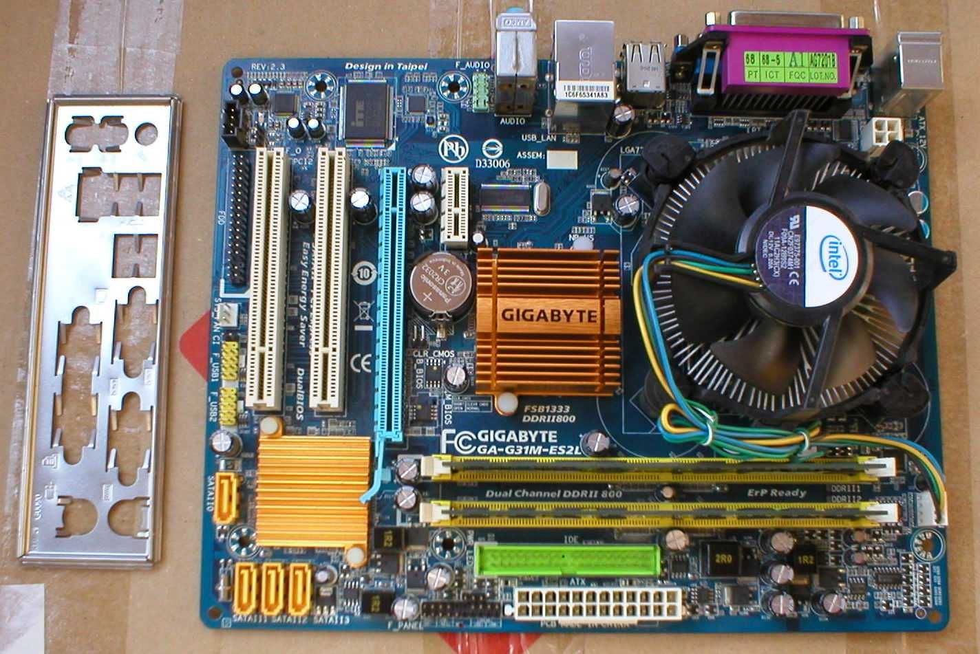 Рабочий комплект Xeon E5440/4GB DDR2/Gigabyte GA-G31M-ES2L/кулер 4-pin