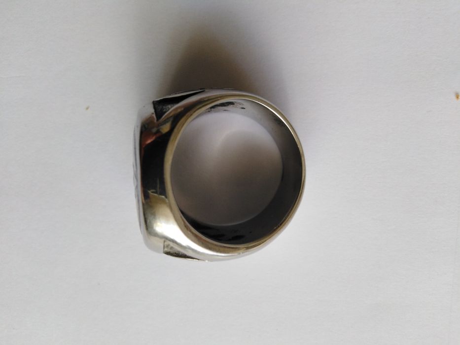 Anel em aço com pentagrama