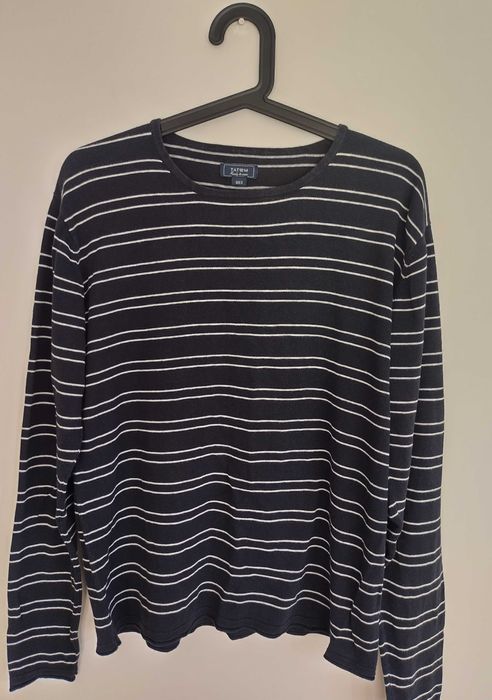 Cienki sweter męski w paski, Tatuum, r. S