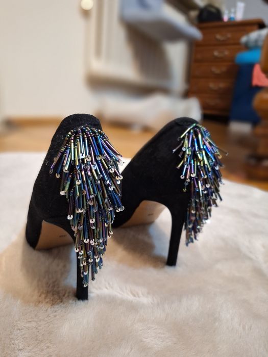 Szpilki skórzane Gianmarko 39 czarne szpilki